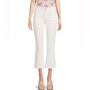 Frame high rise crop mini bootcut jeans